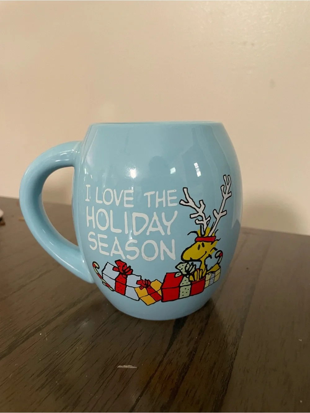 Light Blue Snoopy Holiday Ceramic Coffee Mug